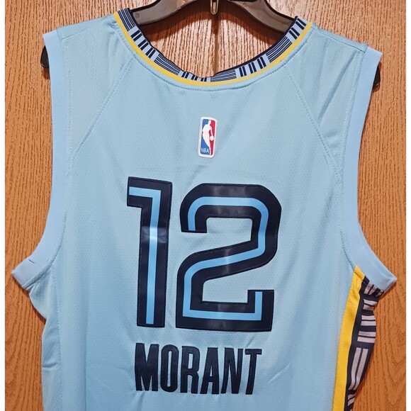 Ja Morant (Jordan)-(Grizzlies)-(Blue)-(Jersey)-(New Cond.)-(Stiched)-(XL)-$90.00 - Picture 7 of 13